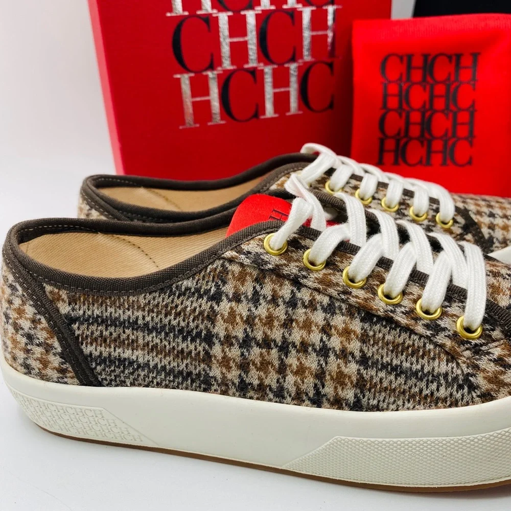 CH Carolina Herrera Canvas Bamba Sneakers Size 7 NWB AUTHENTIC - Picture 4 of 9